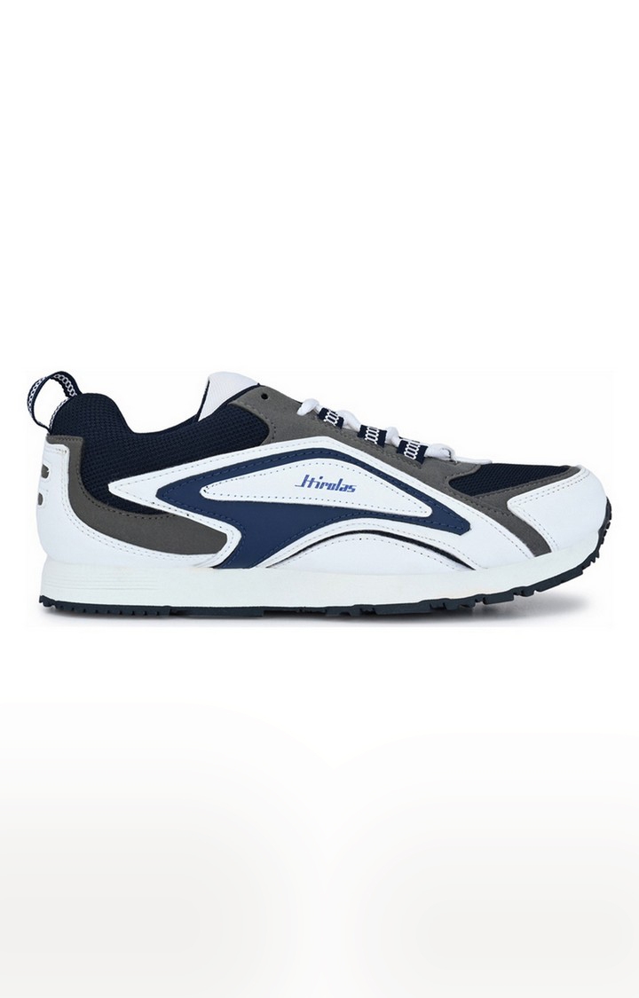 Hirolas | Hirolas Multi Sport Shock Absorbing Walking  Running Fitness Athletic Training Gym Fashion Sneaker Shoes - White/Blue 1