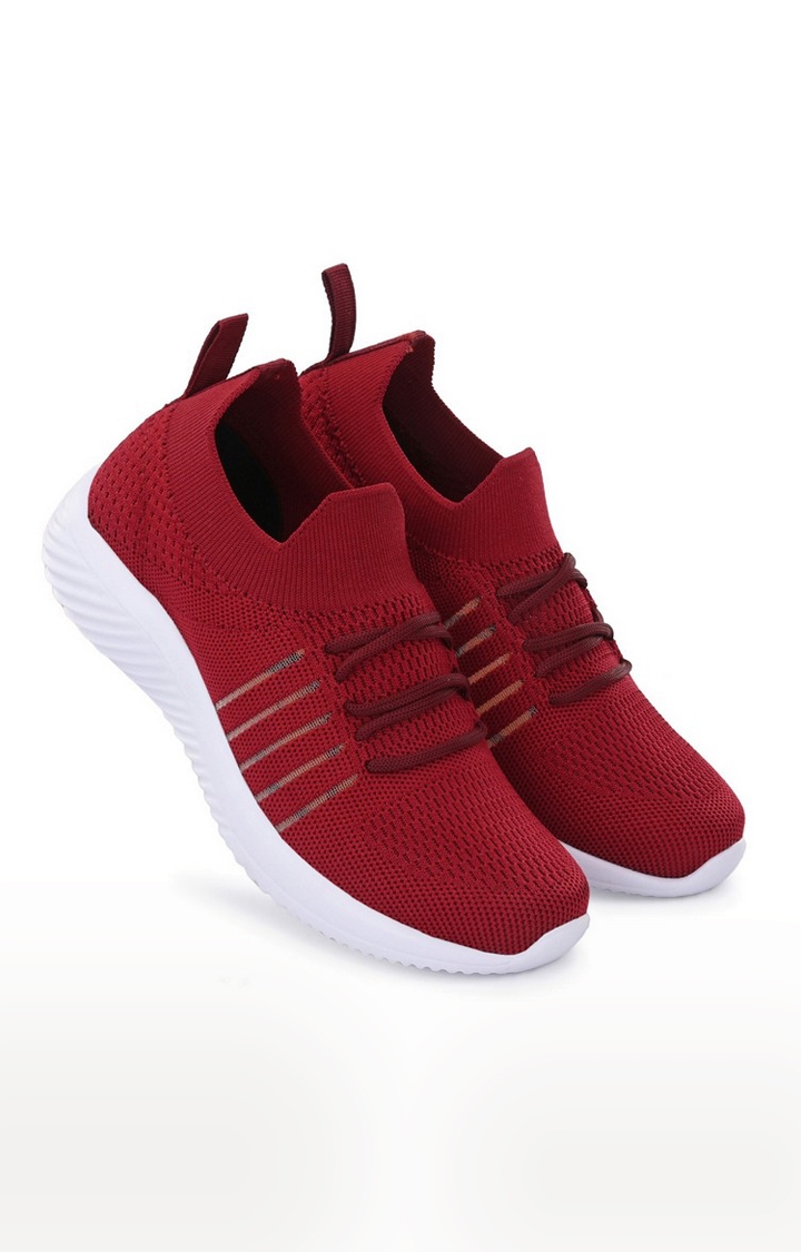 Hirolas | Hirolas® Sports Casual Running Shoes Walking Jogging Gym Sneakers Comfortable Breathable Trainers Athletic Sports Shoes for women - Maroon 11