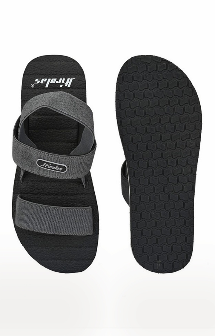 Hirolas | Hirolas Trendy Fabrication Flip-Flops Elasticated comfortable Slippers - Grey 3