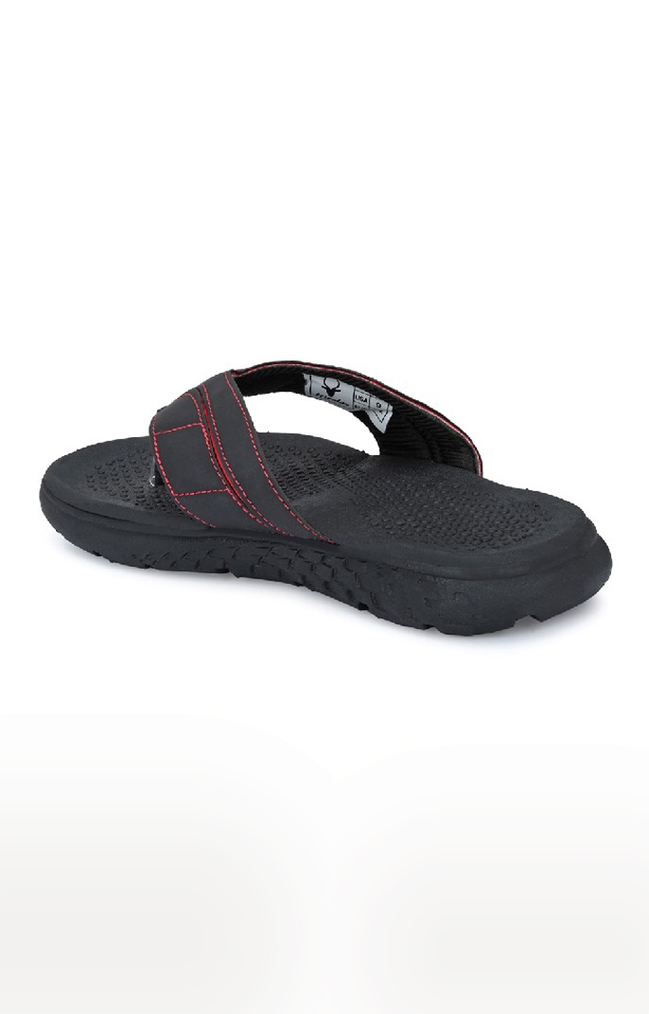Hirolas | Hirolas® CLOUDWALK | Comfortable | Ultra-Soft | Light-Weight | Shock Absorbent | Bounce Back Technology | Water-Resistant | Flip Flops | Slippers for Men - Black/Red 3