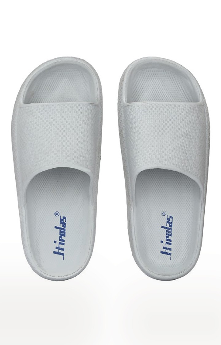 Hirolas® Men cushioned Fluffy comfortable  Slipper Sliders - Grey
