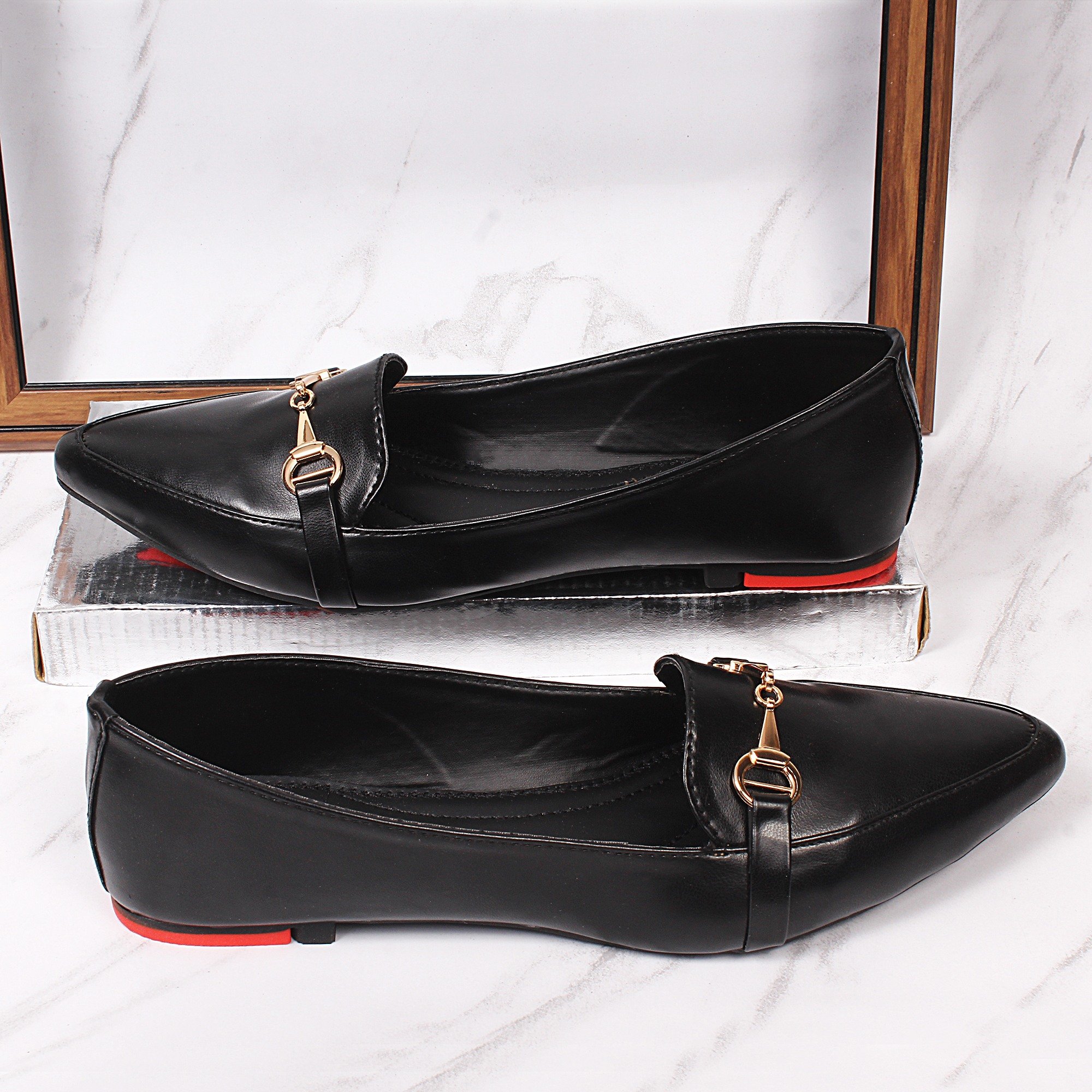 WZAYA  POINTED BELLIES BLACK