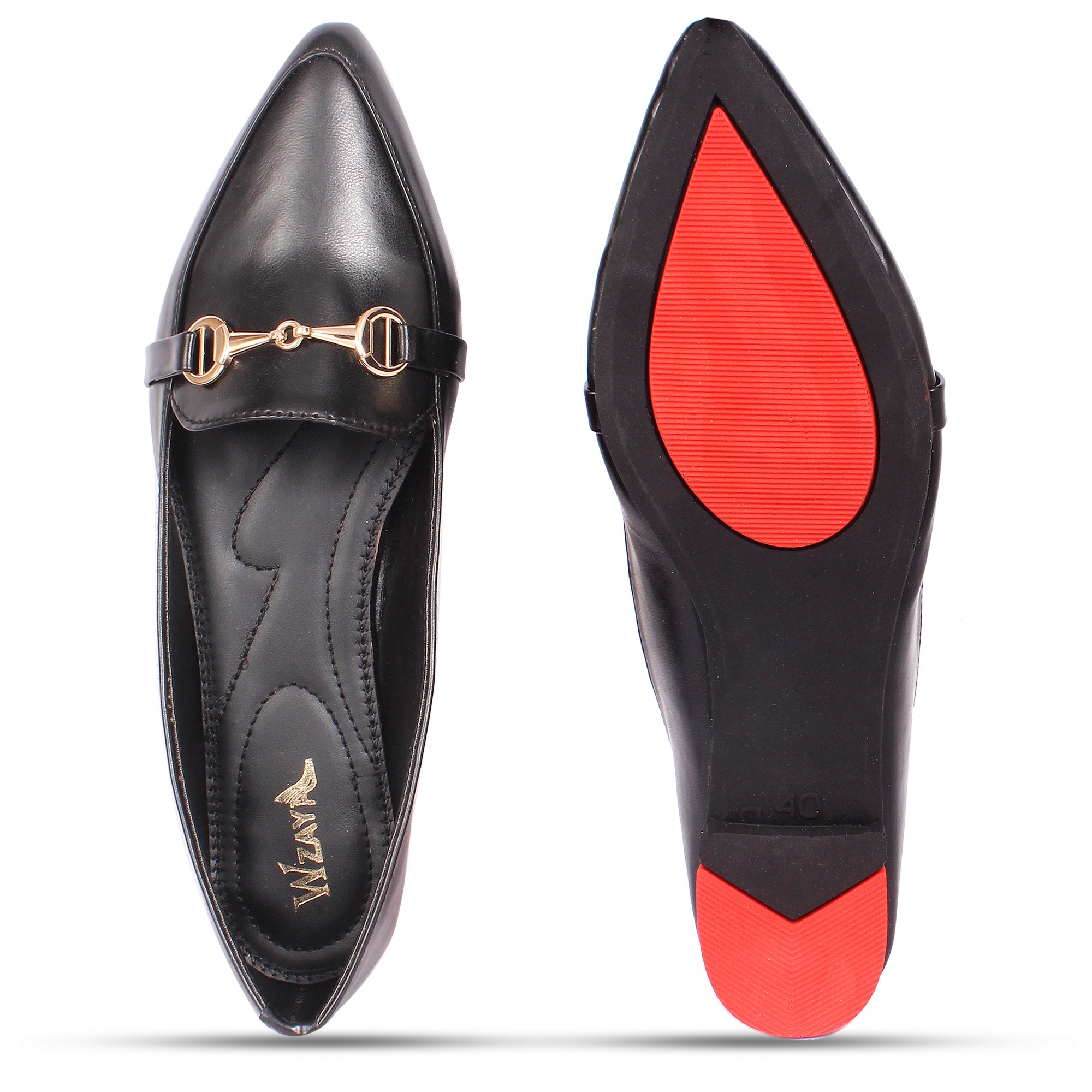WZAYA  POINTED BELLIES BLACK