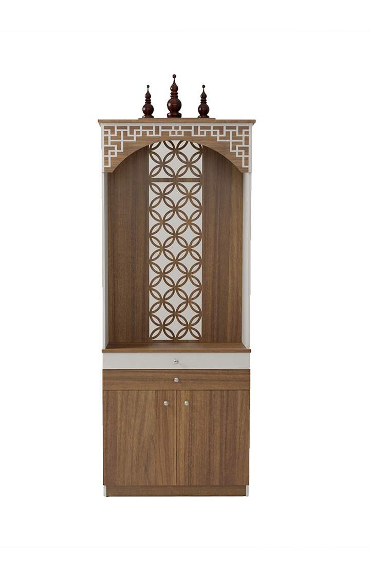 neudot  Bliss 6 Feet Mandir Unit Engineered Wood Home Temple  (Height: 170, Knock Down)