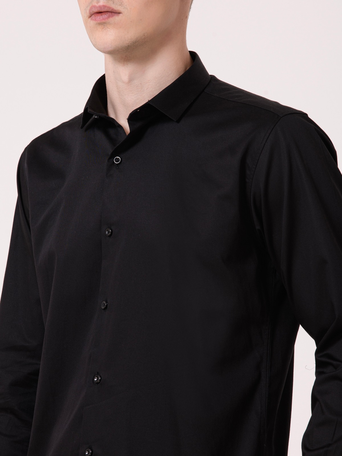 Albion Mens Black Formal Shirt