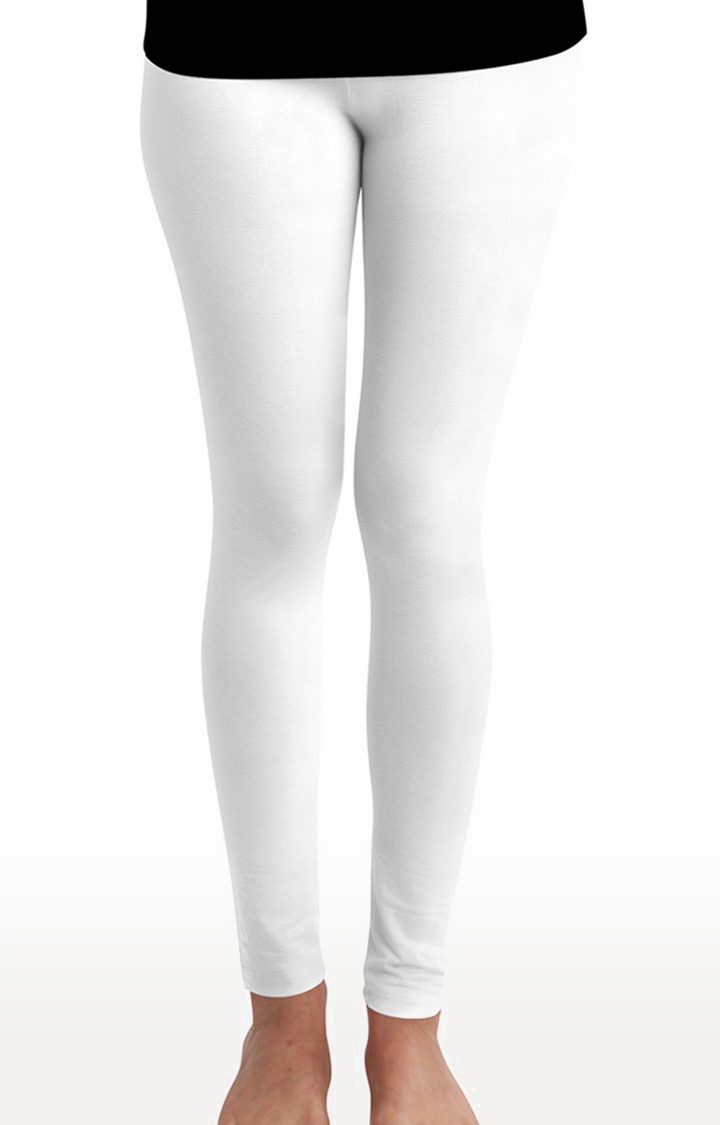 Indian Stretchable Skin Friendly Breathable Full Length Cotton White Casual  Wear Legging at Best Price in Walajapet | Om Sakthi Fashion Designer