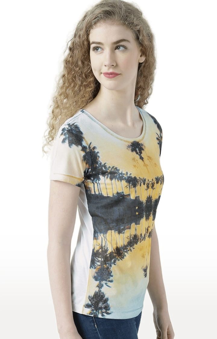 Women's Multicolour Printed Regular T-Shirt