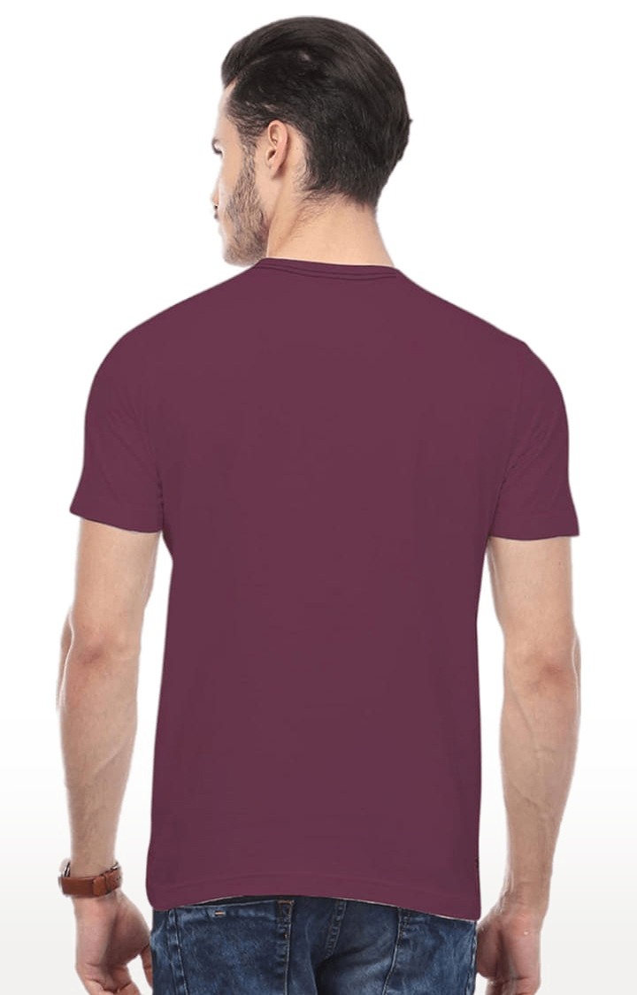 HUETRAP | Men's Purple Cotton Printed Regular T-Shirt 1