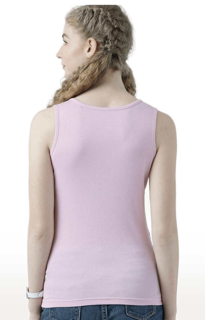 Women's Pink Printed Tank Top