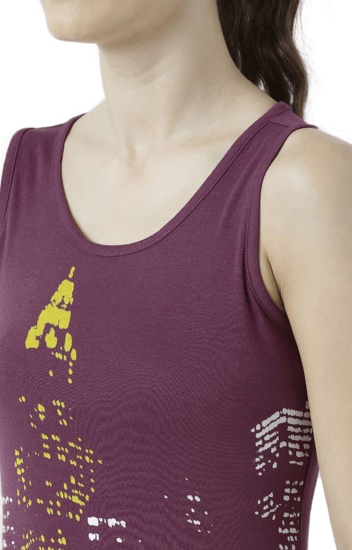 Women's Pink Printed Tank Top