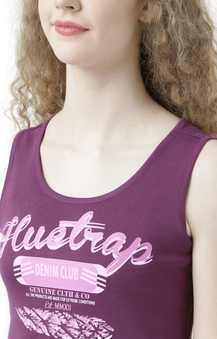 Women's Pink Printed Tank Top