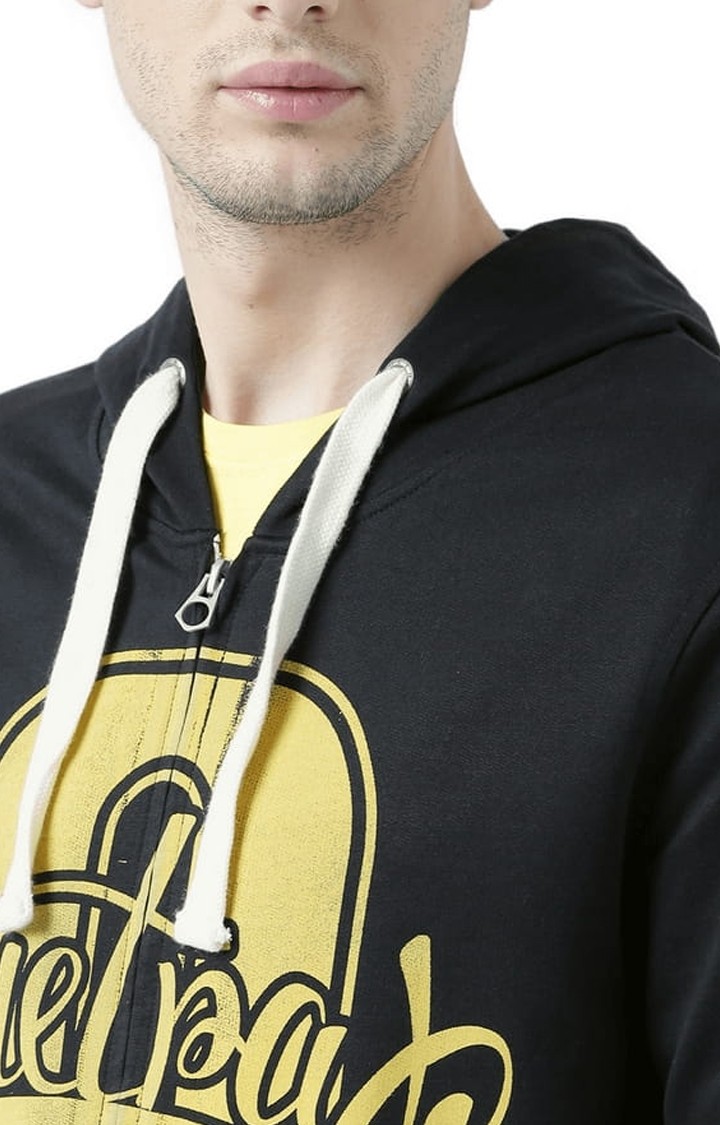 Men's Black Typographic Hoodies