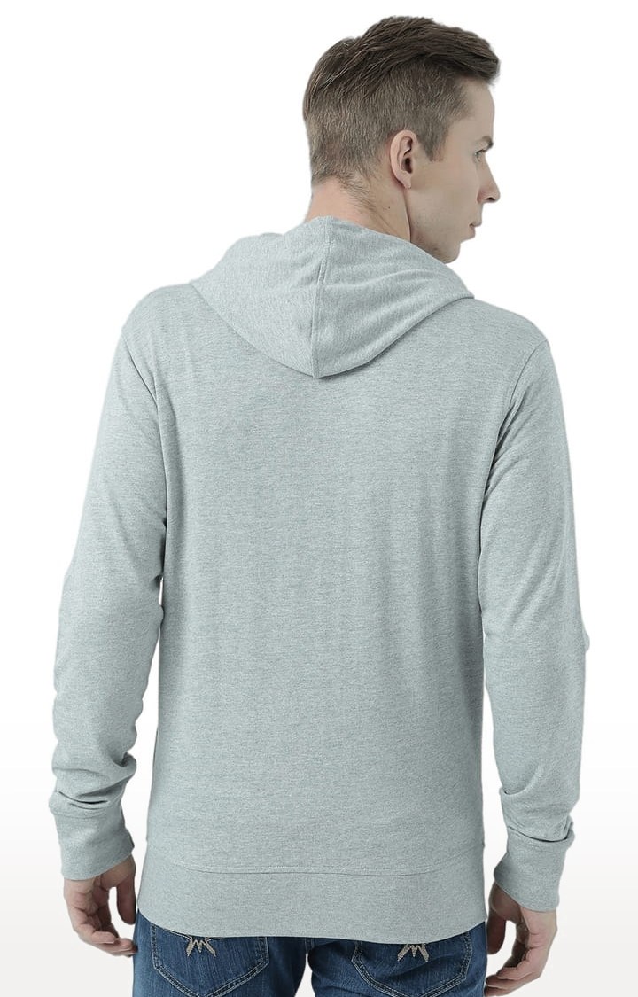Men's Grey Printed Hoodies