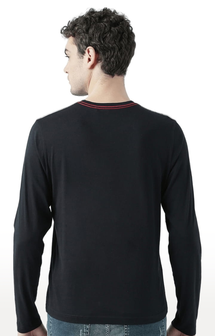HUETRAP | Men's Black Cotton Printed Regular T-Shirt 3