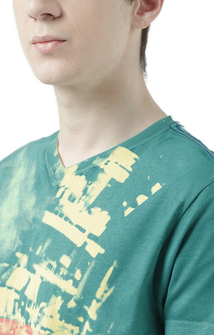 Men's Multicolour Printed Regular T-Shirt
