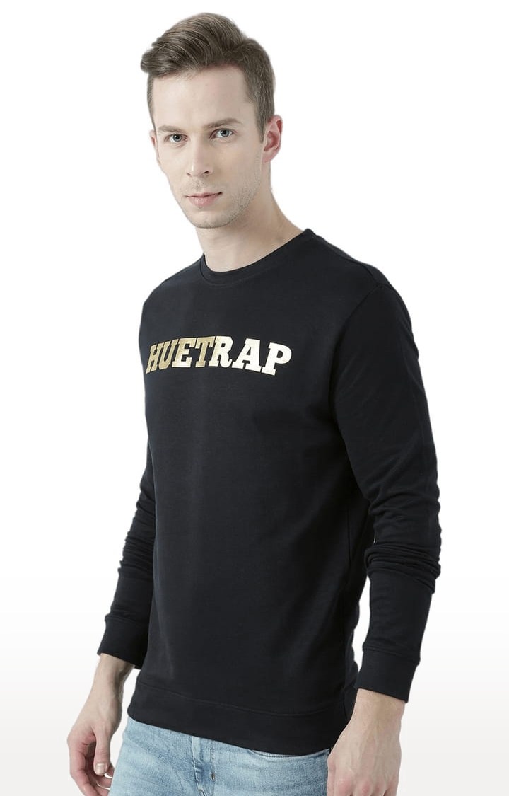 Men's Black Typographic Sweatshirts