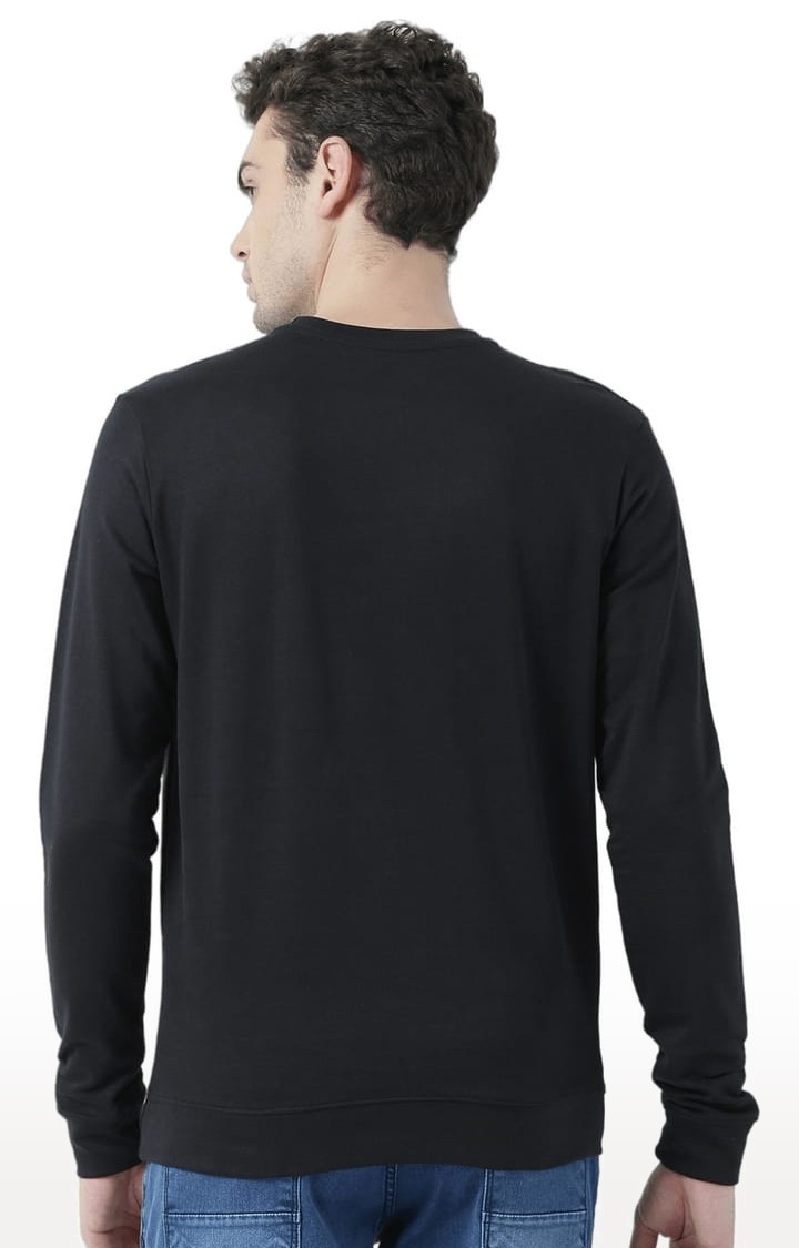 Men's Black Typographic Sweatshirts