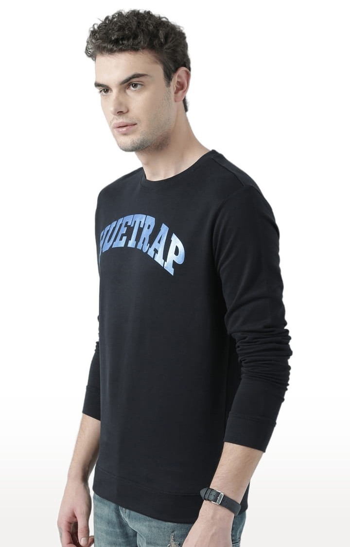 Men's Black Typographic Sweatshirts