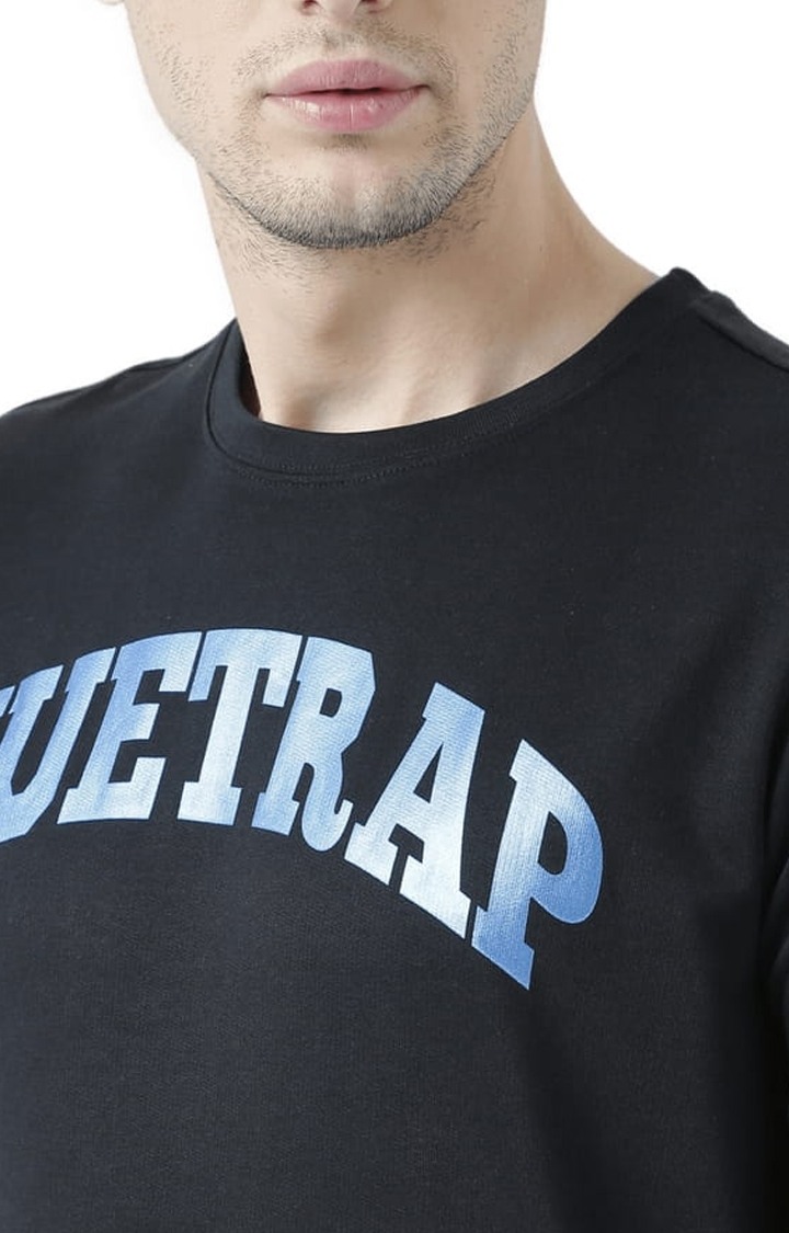 Men's Black Typographic Sweatshirts
