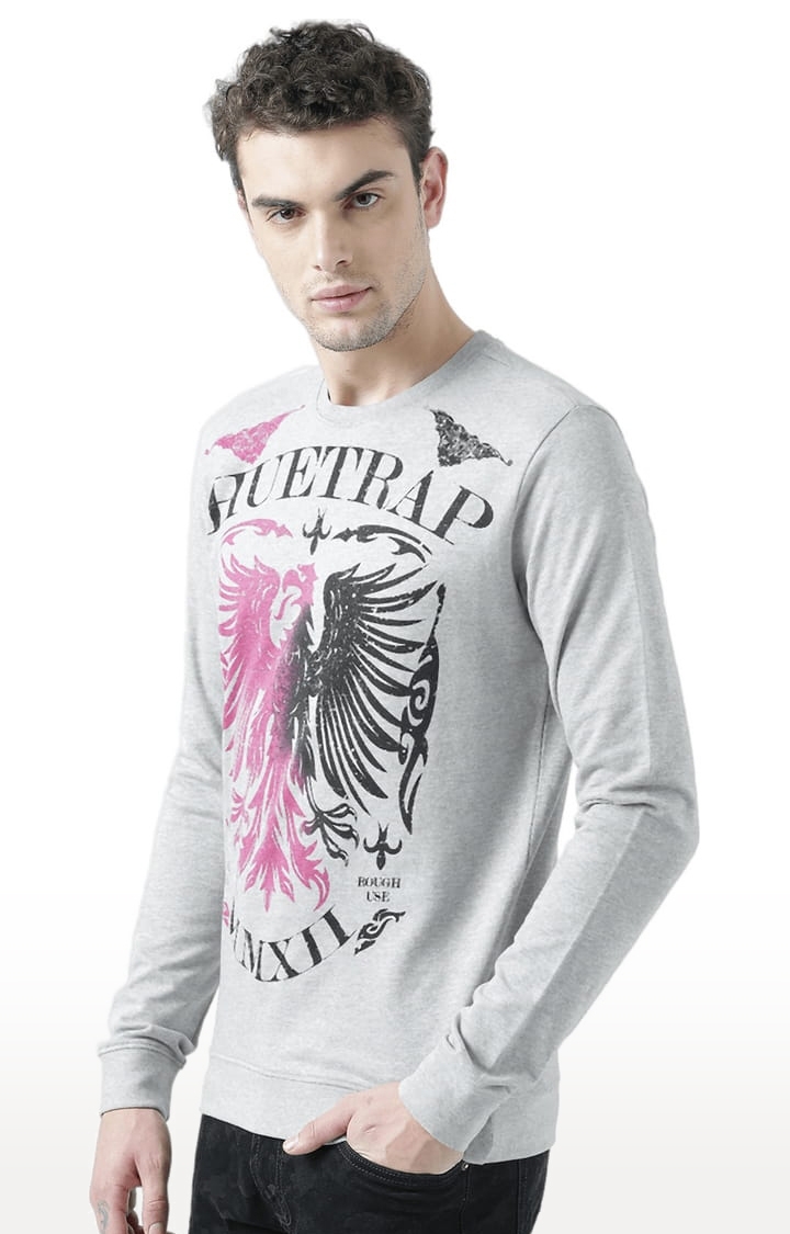 Men's Grey Printed Sweatshirts