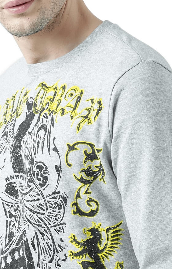 Men's Grey Printed Sweatshirts