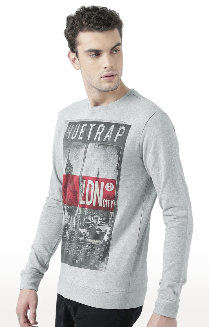 Men's Grey Printed Sweatshirts