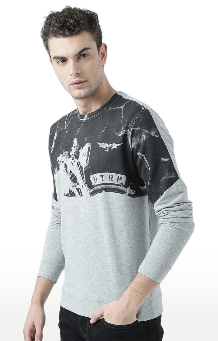 Men's Grey Printed Sweatshirts