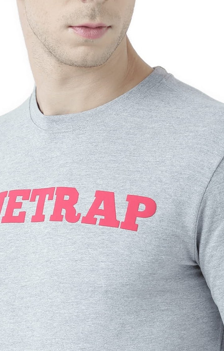 Men's Grey Typographic Sweatshirts
