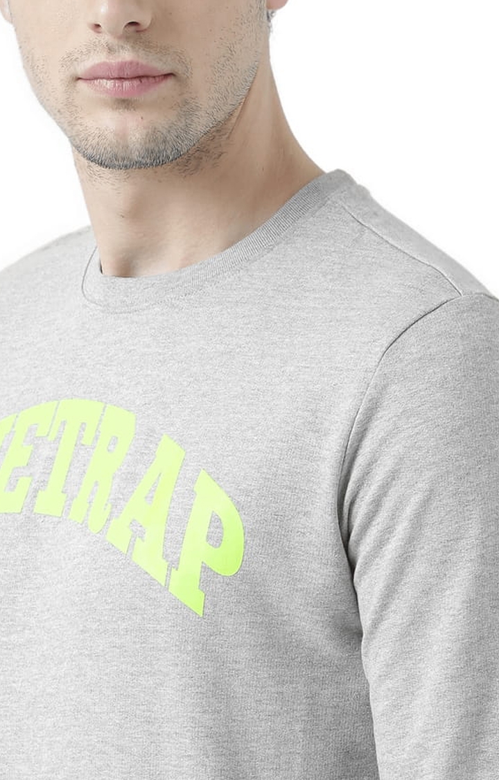 Men's Grey Typographic Sweatshirts