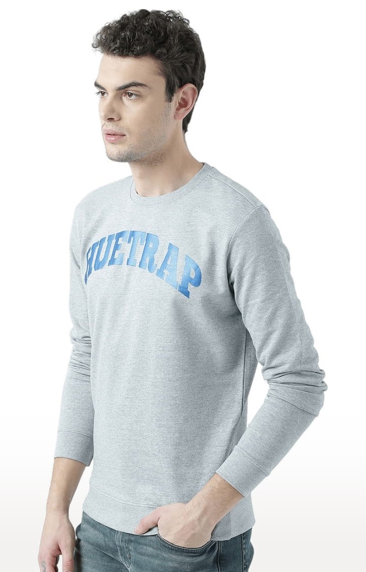Men's Grey Typographic Sweatshirts