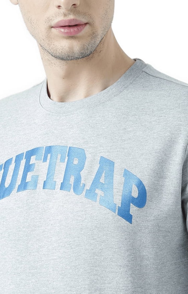 Men's Grey Typographic Sweatshirts