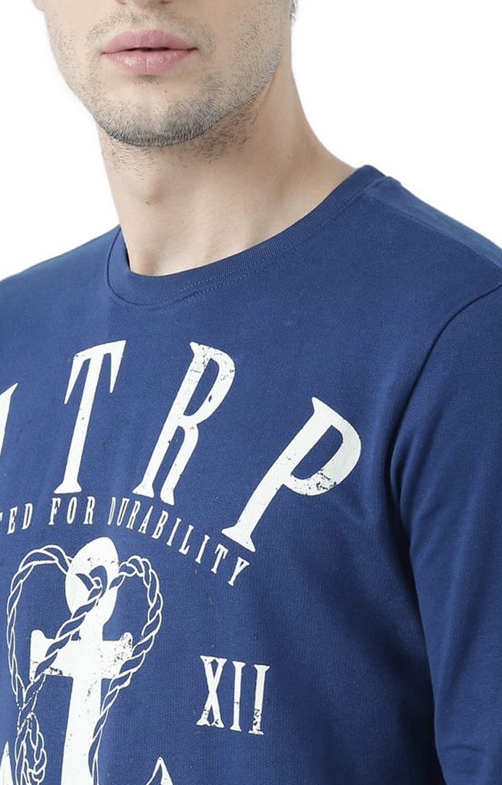 Men's Blue Printed Sweatshirts