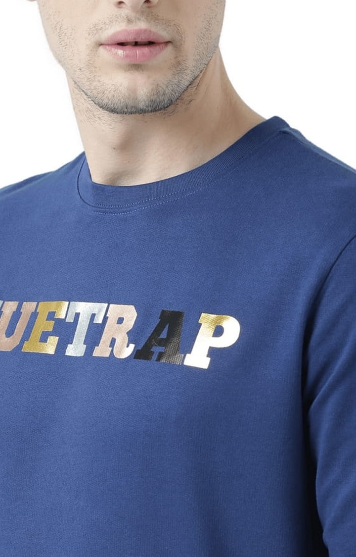 Men's Blue Typographic Sweatshirts
