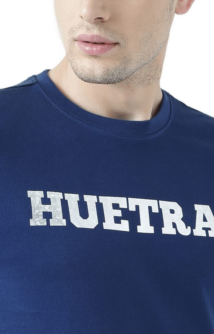 Men's Blue Typographic Sweatshirts