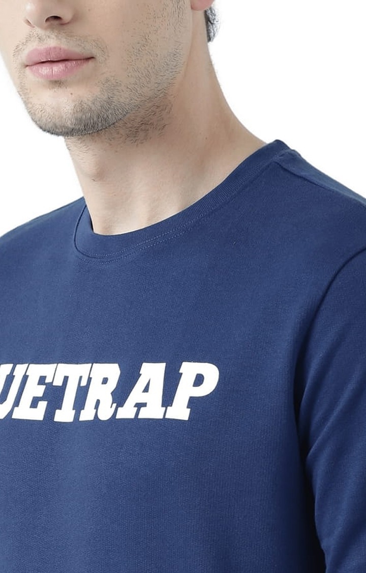 Men's Blue Typographic Sweatshirts