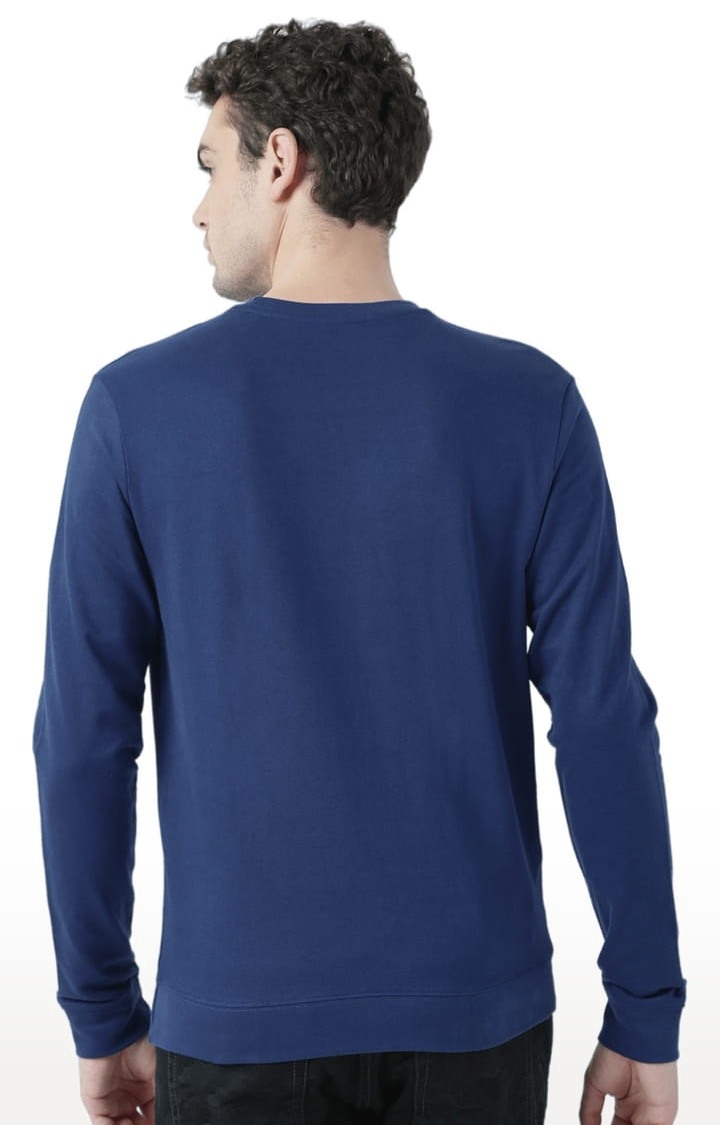 Men's Blue Typographic Sweatshirts