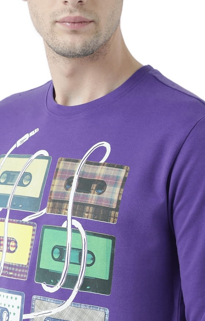 Men's Purple Printed Sweatshirts