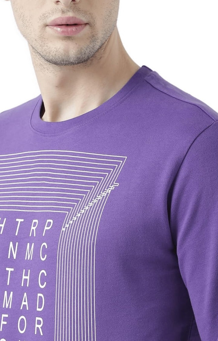 Men's Purple Typographic Sweatshirts