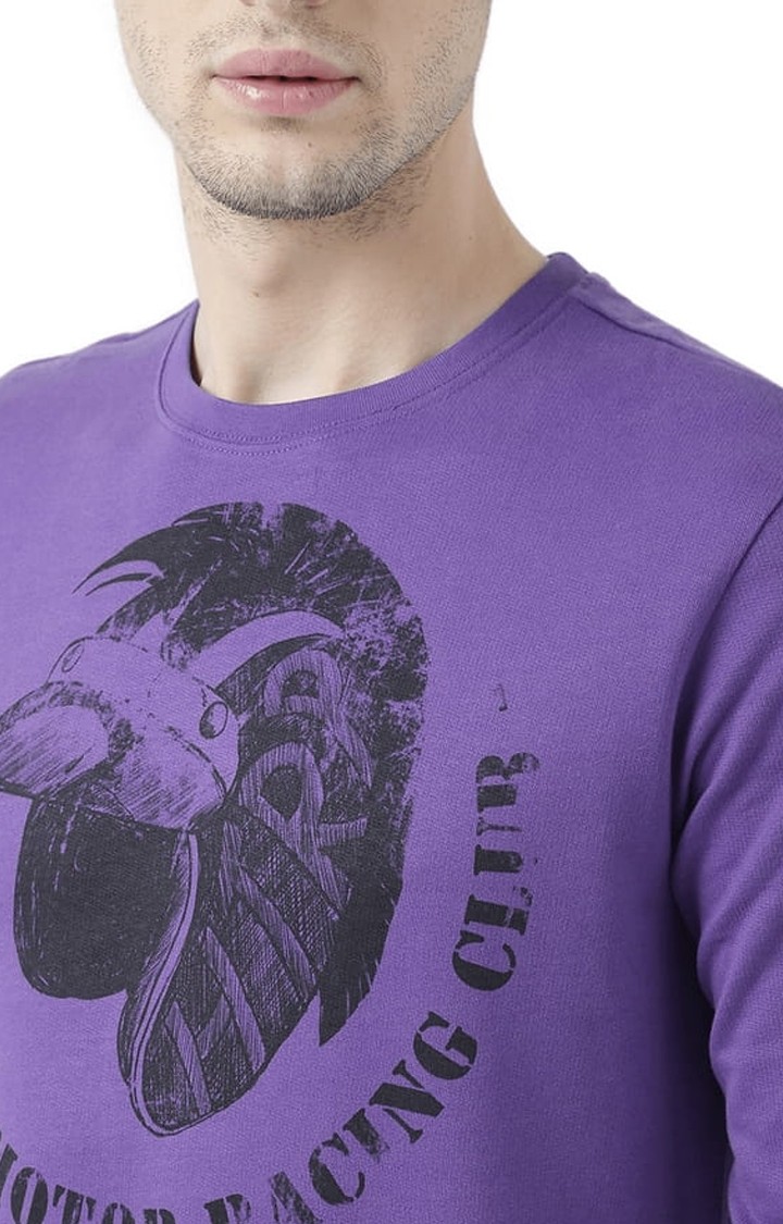 Men's Purple Printed Sweatshirts
