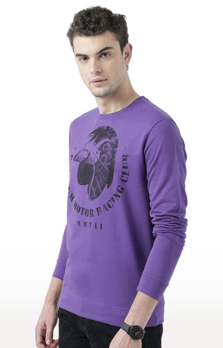Men's Purple Printed Sweatshirts