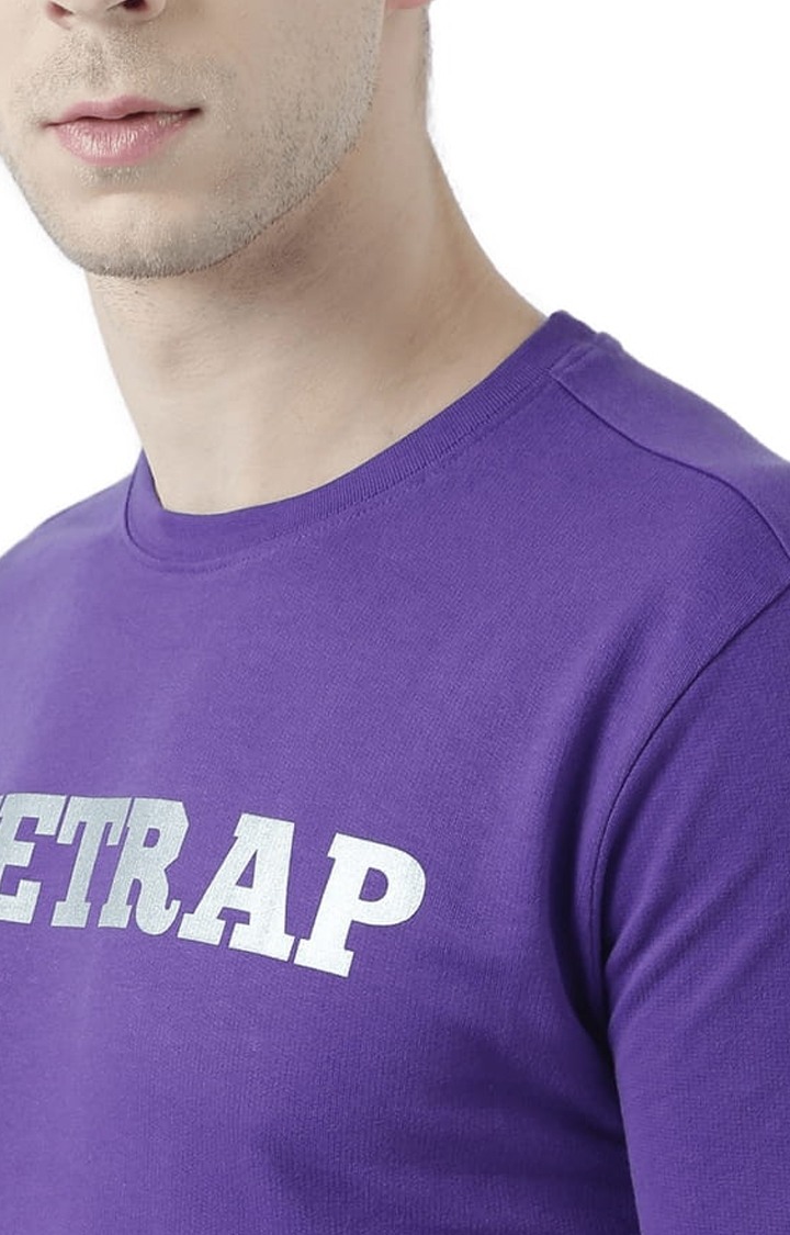 Men's Purple Typographic Sweatshirts
