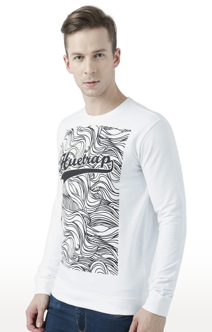 Men's White Printed Sweatshirts