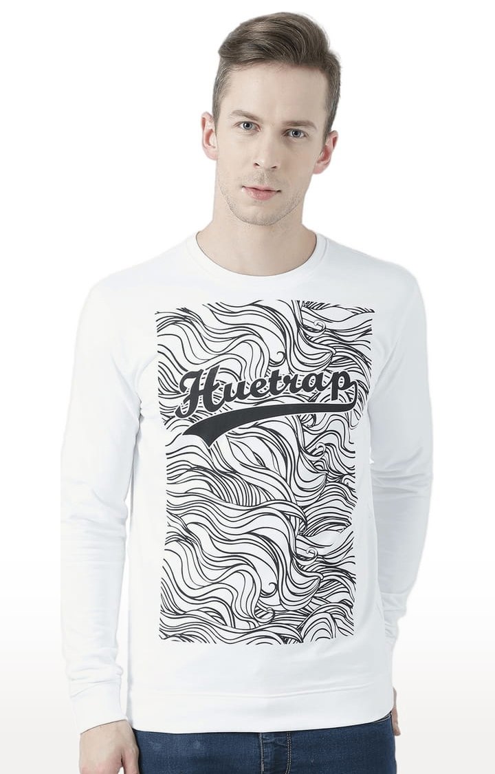 Men's White Printed Sweatshirts