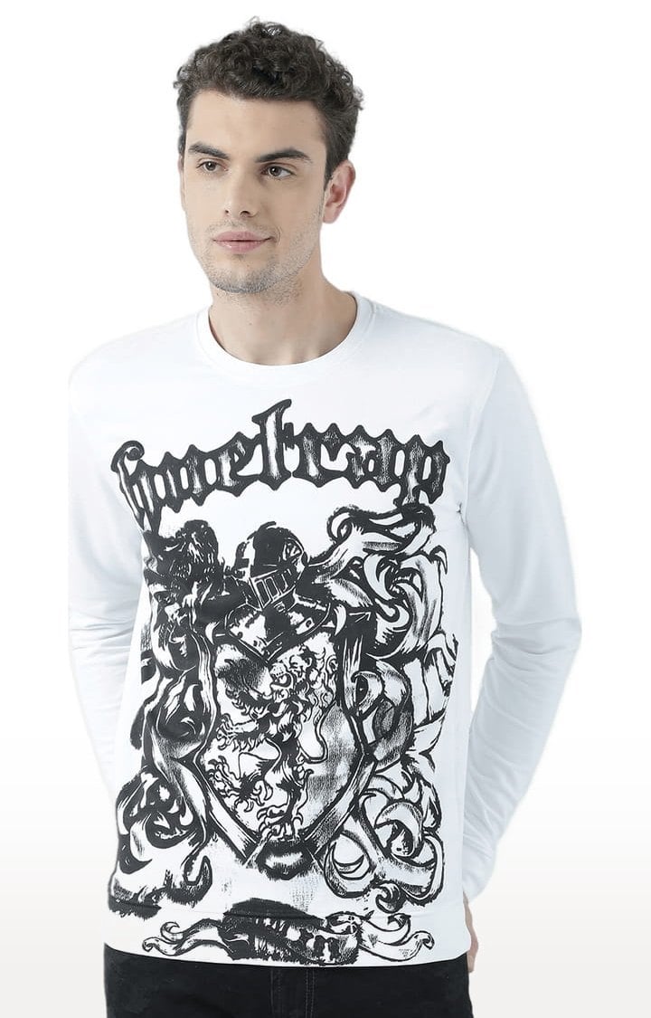 Men's White Printed Sweatshirts