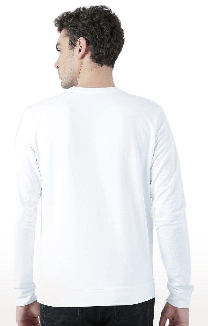 Men's White Printed Sweatshirts