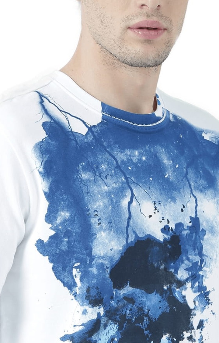 Men's White Printed Sweatshirts