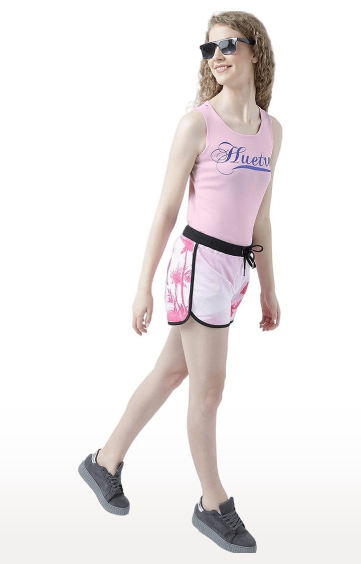 Women's Pink Typographic Tank Top
