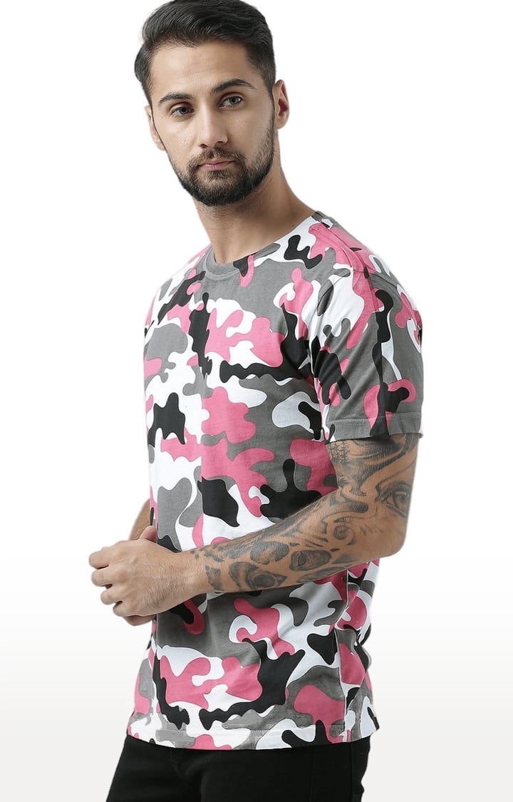 HUETRAP | Men's Multicolour Cotton Camouflage Regular T-Shirt 3