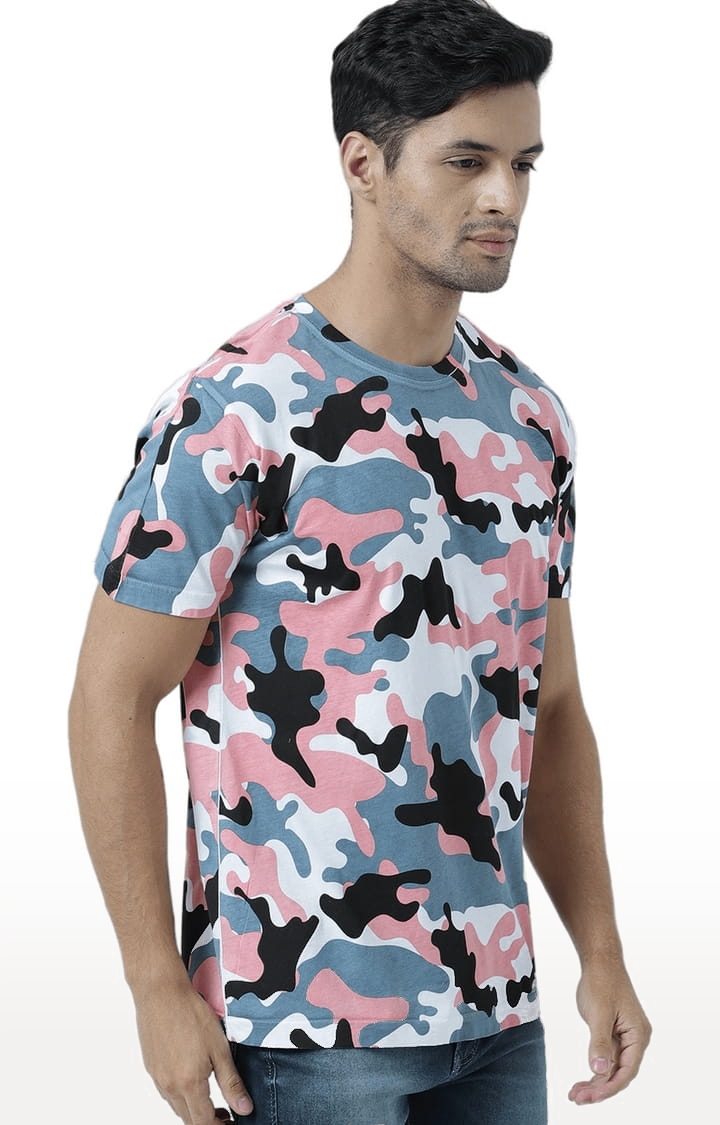 HUETRAP | Men's Multicolour Cotton Camouflage Regular T-Shirt 2