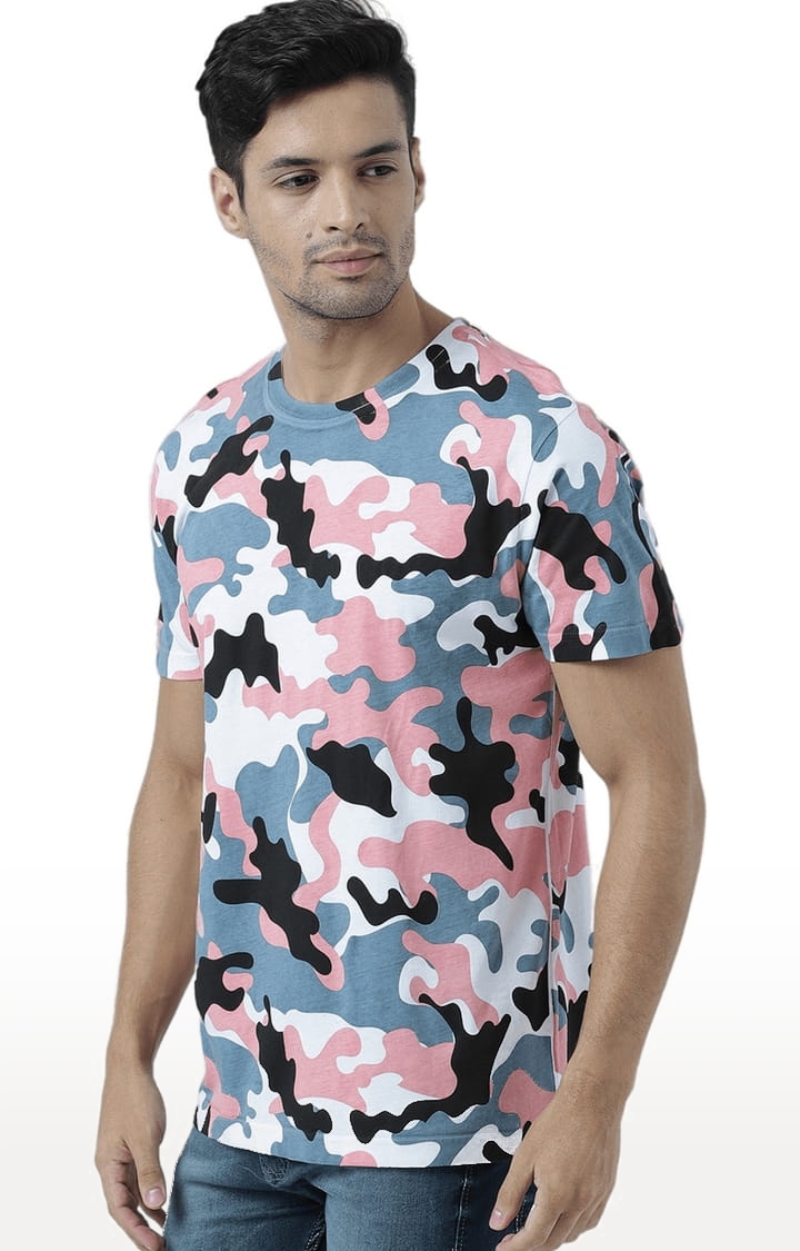 HUETRAP | Men's Multicolour Cotton Camouflage Regular T-Shirt 3